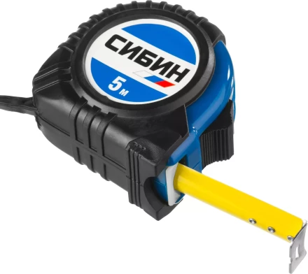 Рулетка СИБИН, обрезиненный пластиковый корпус, 5м/19мм 34019-05-19 купить в Надыме