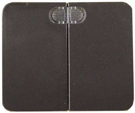 Выключатель СВЕТОЗАР "ГАММА" с подсветкой, двухклавишный, без вставки и рамки, цвет темно-серый металлик, 10A/~250B SV-54135-DM купить в Надыме