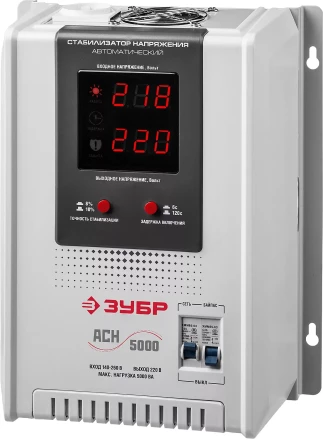 ЗУБР 5000ВА, 5 кВт, автоматический стабилизатор напряжения, Профессионал (59385-5) купить в Надыме
