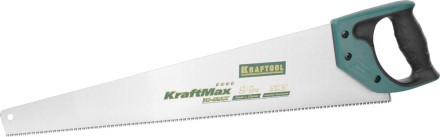 Ножовка универсальная (пила) KRAFTOOL &quot;KraftMax-9&quot; 9TPI, 550мм, 3D зуб, точный рез вдоль и поперек всех видов материалов, средних и мелких заготовок 15220-55 купить в Надыме