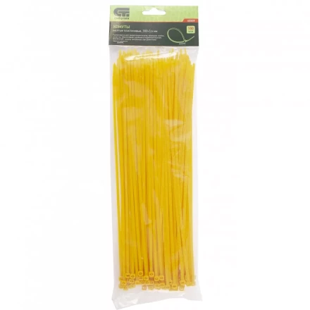 Хомуты 300х3,6 мм пластиковые желтые 100 штук СИБРТЕХ 45509 купить в Надыме