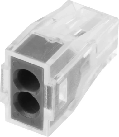 Клемма СВЕТОЗАР соединительная, 2-х проводная, 400В, 24А, 0,75-2,5мм2, 2шт 49170-2 купить в Надыме