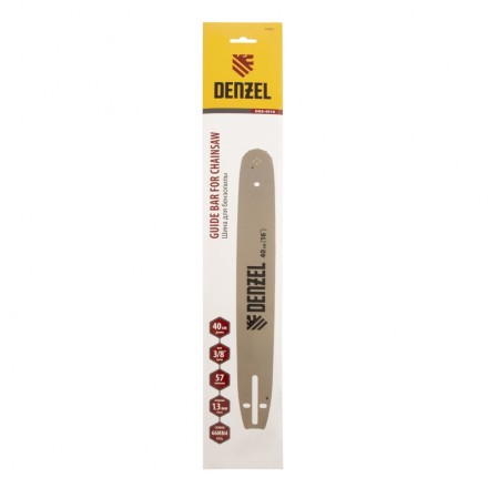 Шина для бензопилы Denzel DGS-4516, длина 40 см (16&quot;), шаг 3/8&quot;, паз 1.3 мм, 57 звеньев купить в Надыме