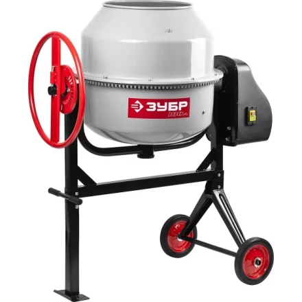 Бетоносмеситель ЗУБР, чугунный венец, 180л, 650Вт ЗБСЭ-180 купить в Надыме