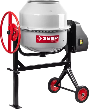 Бетоносмеситель ЗУБР, чугунный венец, 180л, 650Вт ЗБСЭ-180 купить в Надыме