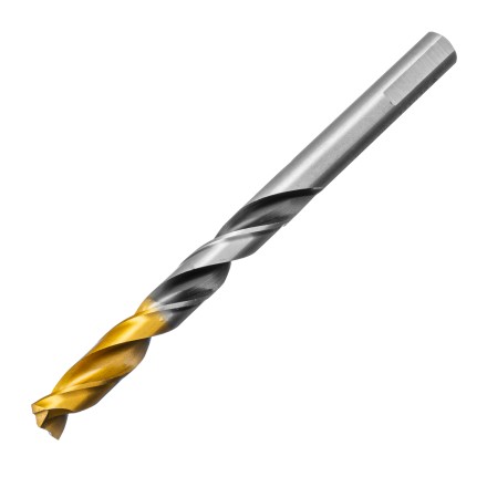Сверло спиральное по металлу Denzel 9 x 125мм, Р6М5, Golden Tip, многогранная заточка, 718284 купить в Надыме