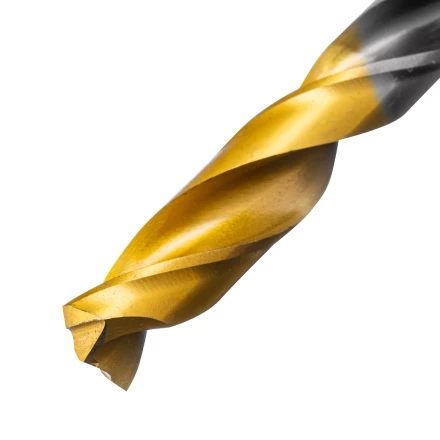 Сверло спиральное по металлу Denzel 9 x 125мм, Р6М5, Golden Tip, многогранная заточка, 718284 купить в Надыме