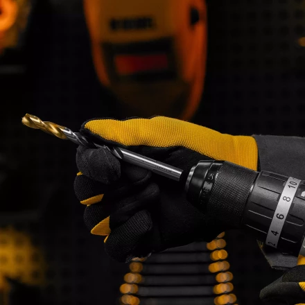 Сверло спиральное по металлу Denzel 9 x 125мм, Р6М5, Golden Tip, многогранная заточка, 718284 купить в Надыме