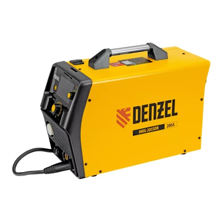 Аппарат инвертор. полуавтомат. cварки Denzel IMIG-205SDR, 200 А, ПВ 60%, катушка 5 кг купить в Надыме