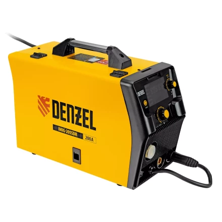 Аппарат инвертор. полуавтомат. cварки Denzel IMIG-205SDR, 200 А, ПВ 60%, катушка 5 кг купить в Надыме