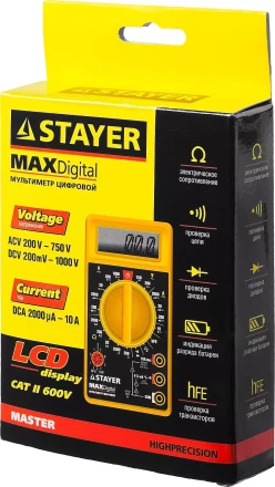 Мультиметр STAYER "MASTER" MAXDigital цифровой 45306 купить в Надыме