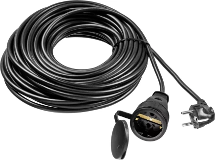 Удлинитель-шнур "ПВС 315-Ш", 20 м, 3500 Вт, 1 гнездо, IP44, ПВС 3х1,5 мм2, ЗУБР 55020-20 купить в Надыме