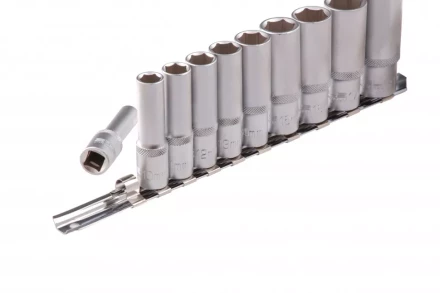 Набор удлиненных торцевых головок 3/8 шестигранные CrV 10 шт 8-19 мм Stels 13604 купить в Надыме