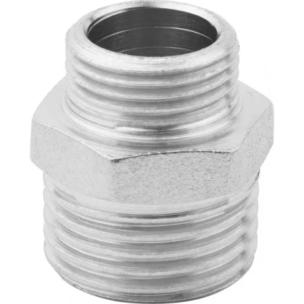 Бочонок ЗУБР "ЭКСПЕРТ" переходной, никелированная латунь, 1/2"-3/8" 51243-1/2-3/8 купить в Надыме