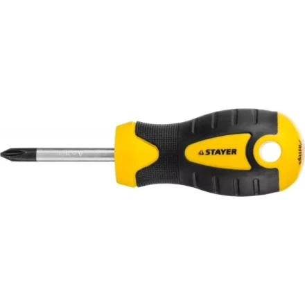 Отвертка STAYER "MASTER" "ТECHNO", двухкомпонентная рукоятка, магнитный наконечник, Cr-V, PH1x38мм 2508-38-1_z02 купить в Надыме