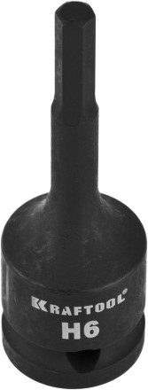 Торцовая головка KRAFTOOL &quot;INDUSTRIE QUALITAT&quot; ударная (1/2&quot;), HEX, Cr-Mo, фосфатированная, H6 27950-06_z01 купить в Надыме