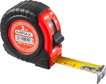 Рулетка MIRAX, обрезиненный пластиковый корпус, 3м/18мм 34011-03-18_z01 купить в Надыме