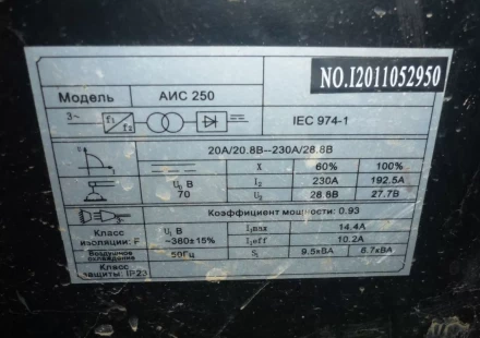 Сварочный инверторный аппарат Elitech АИС 250 купить в Надыме