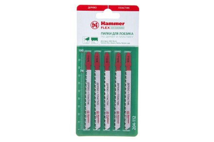 Пилки для лобзика HAMMER JG WD T101B (5шт.) купить в Надыме
