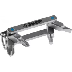 Мультитул ЗУБР"ЭКСПЕРТ"для горнолыжного и сноубордического снаряжения,суперкомпактный, HEX,SL 5 мм,PH №2,PZ № 3,4-в-1 27427-H4