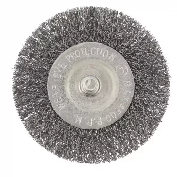 Щетка для дрели 75 мм плоская со шпилькой витая проволока  СИБРТЕХ 744487 купить в Надыме