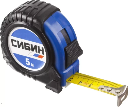 Рулетка СИБИН, обрезиненный пластиковый корпус, 5м/25мм 34019-05-25 купить в Надыме