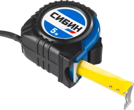 Рулетка СИБИН, обрезиненный пластиковый корпус, 5м/25мм 34019-05-25 купить в Надыме