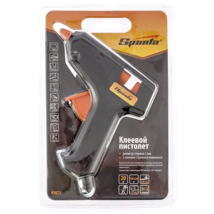 Клеевой пистолет 7 мм 20 Вт 2,5 г./мин. SPARTA 93021 купить в Надыме