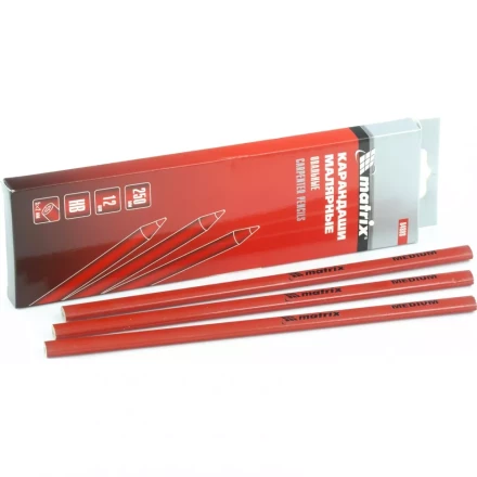 Карандаши малярные овальные универсальные 250мм коробка 12штук MATRIX 84808 купить в Надыме