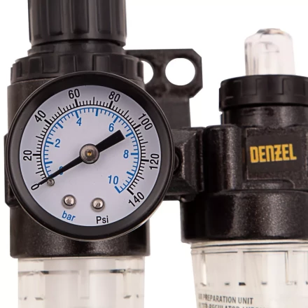 Блок подготовки воздуха регулятор-фильтр-лубрикатор FLR1500, 10 бар, 1500 л/мин, 1/4&quot; Denzel 57469 купить в Надыме