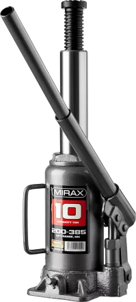 Домкрат гидравлический бутылочный, 10т, 200-385 мм, MIRAX 43260-10 43260-10 купить в Надыме