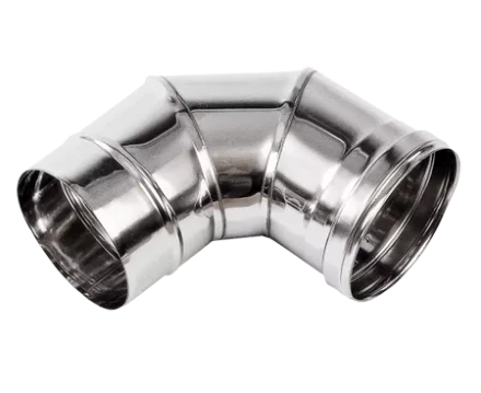 Колено дымохода 90 гр из нержавеющей стали (Диаметр 150 мм) для теплогенераторов BALLU EC, EC/S, PHOEN, PHOEN/S, JUMBO, FARM, SP, CONFORT купить в Надыме