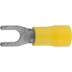Наконечник СВЕТОЗАР для кабеля, изолированный, с вилкой, желтый, вн. d 4,3мм, под болт 8мм, провод 4-6мм2, 48А, 10шт 49420-60 купить в Надыме