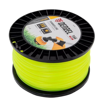 Леска для триммера звезда Denzel, 3,0мм х 166м, на DIN катушке FLEX CORD, 96288 купить в Надыме