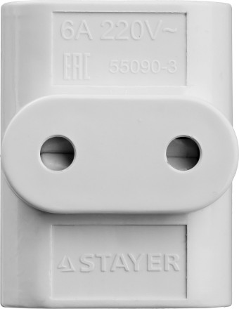 Разветвитель электрический MAXElectro, STAYER 55090-3, 3 гнезда, 6А/220В 55090-3 купить в Надыме