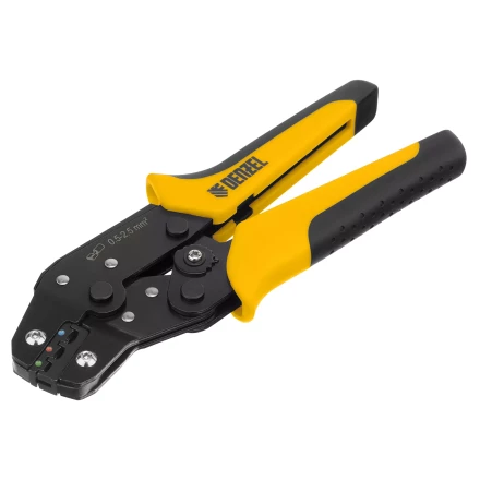 Клещи для обжима Denzel 17747 изолир. наконечников НКИ и НВИ, разъемов РПИ, гильз ГСИ, 0,5 - 2,5 мм2 купить в Надыме