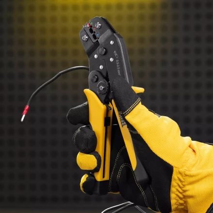 Клещи для обжима Denzel 17747 изолир. наконечников НКИ и НВИ, разъемов РПИ, гильз ГСИ, 0,5 - 2,5 мм2 купить в Надыме