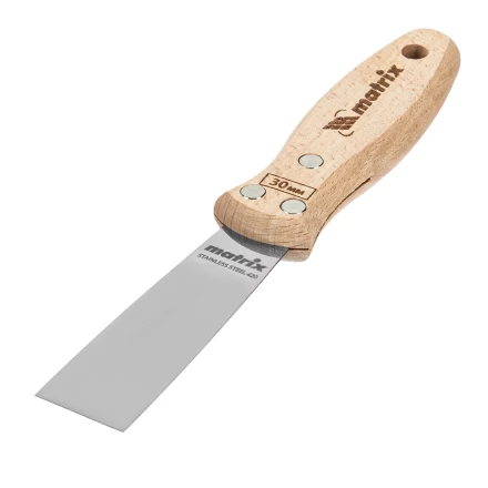 Шпательная лопатка из нержавеющей стали, 30 мм, буковая рукоятка, EFP Matrix 85608 купить в Надыме