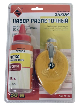 Набор разметочный металлический корпус 30 м краска красная Энкор 10126 купить в Надыме