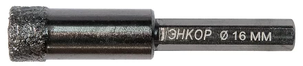 Сверло алмазное по керамограниту D 16 мм хв 6 гр сух. рез Энкор 48324 купить в Надыме