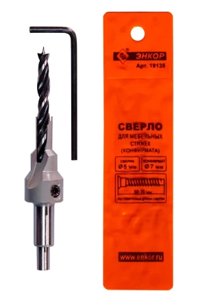 Сверло для мебельных стяжек 5мм Энкор 19135 купить в Надыме