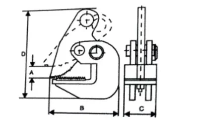 Захват для горизонтального подъема листового металла DHQ-5.0 купить в Надыме