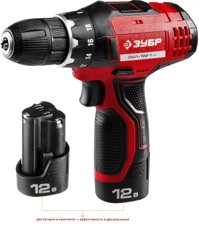 Дрель-шуруповерт 2 АКБ ДШЛ-122-1 КН серия МАСТЕР купить в Надыме