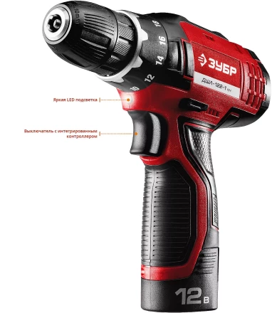 Дрель-шуруповерт 2 АКБ ДШЛ-122-1 КН серия МАСТЕР купить в Надыме