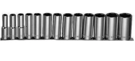 Набор головок торцевых глубоких 1/2"DR MAXI DRIVE на рельсе 11-32мм 13предметов Jonnesway S05HD4113S 49081 купить в Надыме