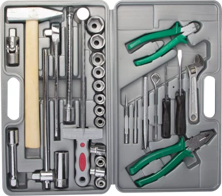 Набор слесарно-монтажного инструмента НИЗ "УНИВЕРСАЛ - 2", сталь 40Х, в пластиковом кейсе, 29 предметов 27620 купить в Надыме