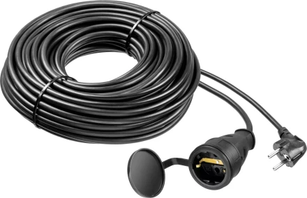 Удлинитель-шнур "ПВС 315-Ш", 30 м, 3500 Вт, 1 гнездо, IP44, ПВС 3х1,5 мм2, ЗУБР 55020-30 купить в Надыме