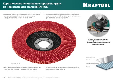 Круги лепестковые керамические торцевые 36598-125-60 купить в Надыме