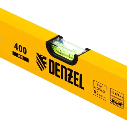 Уровень алюминиевый, 400 мм, фрезерованный, 3 глазка Denzel 33680 купить в Надыме