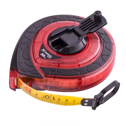 Рулетка геодезическая 20 м х 15 мм закрытый корпус фибергласовая лента двусторонняя шкала Pro Matrix 31270 купить в Надыме